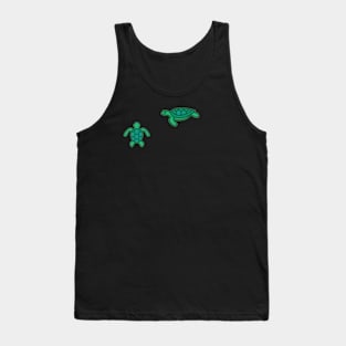 Save the turtles stickers Tank Top